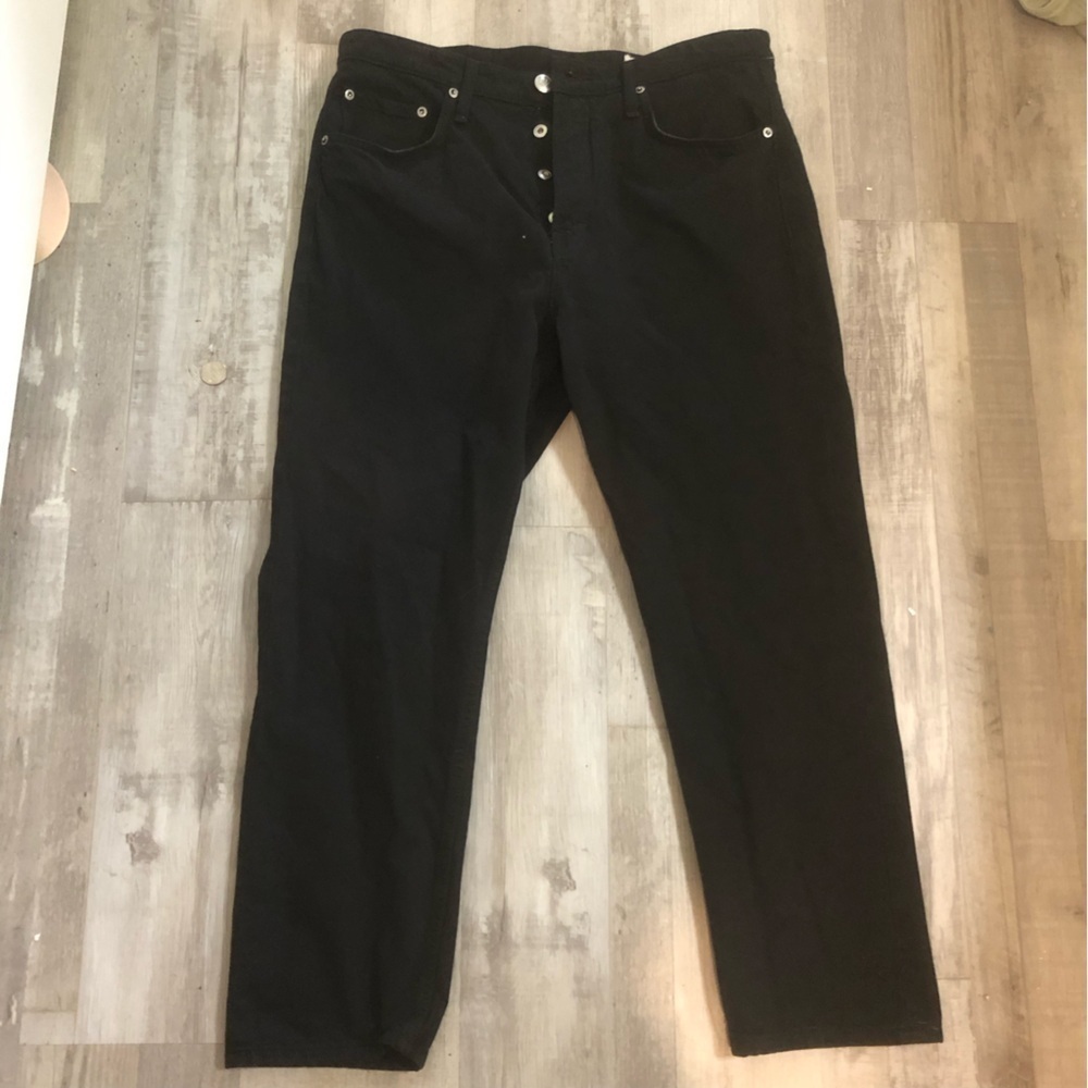 Rag & Bone Size 32 Maya High Rise ankle slim jean in black